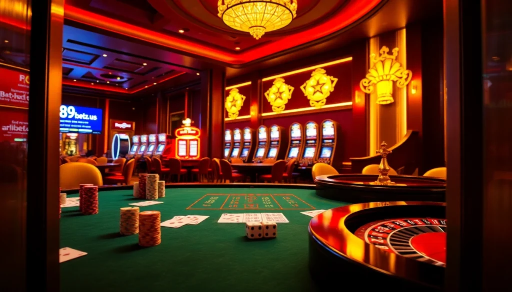 Visualize captivating casino action at https://89betz.us.com/ with vibrant chips and smartly arranged playing cards, evoking excitement.