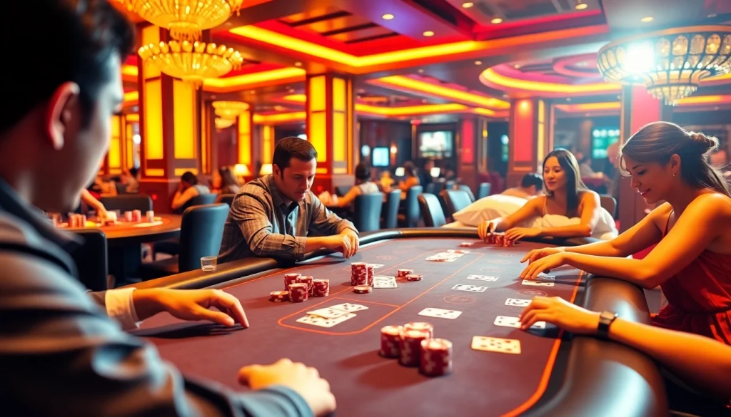 Experience the excitement of gambling with relaxation through 호치민 마사지 at an upscale casino table.