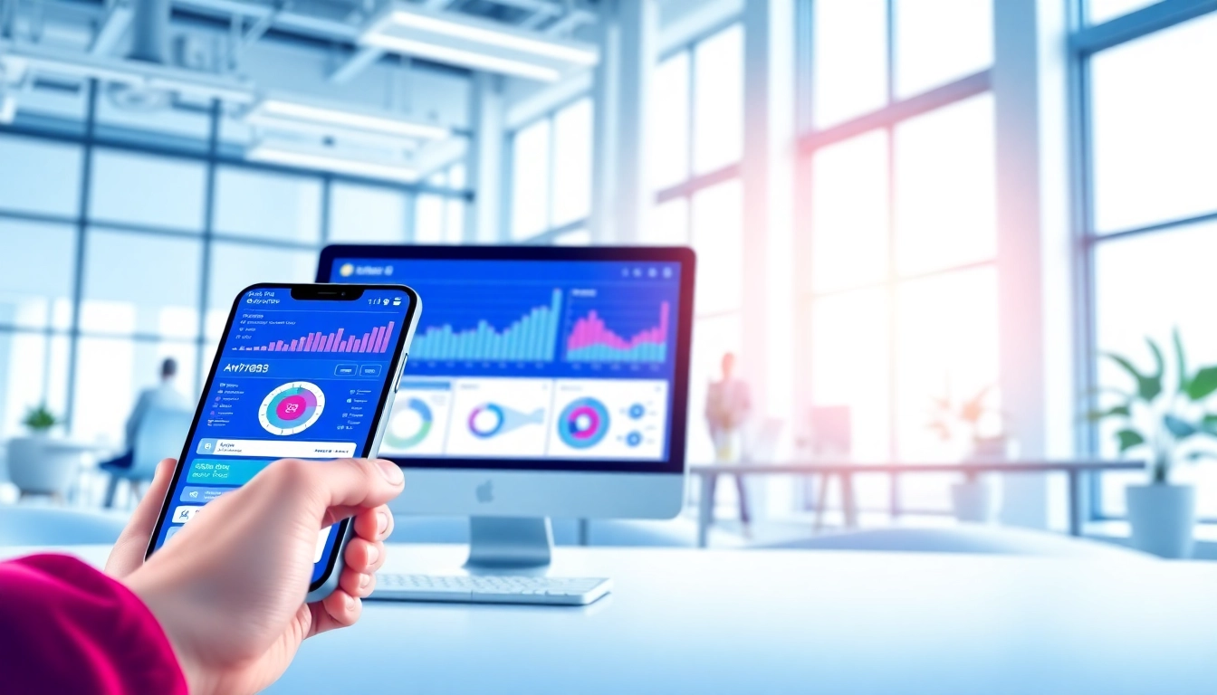 Engaging interface visuals of awin6868 on devices showcasing data interaction.